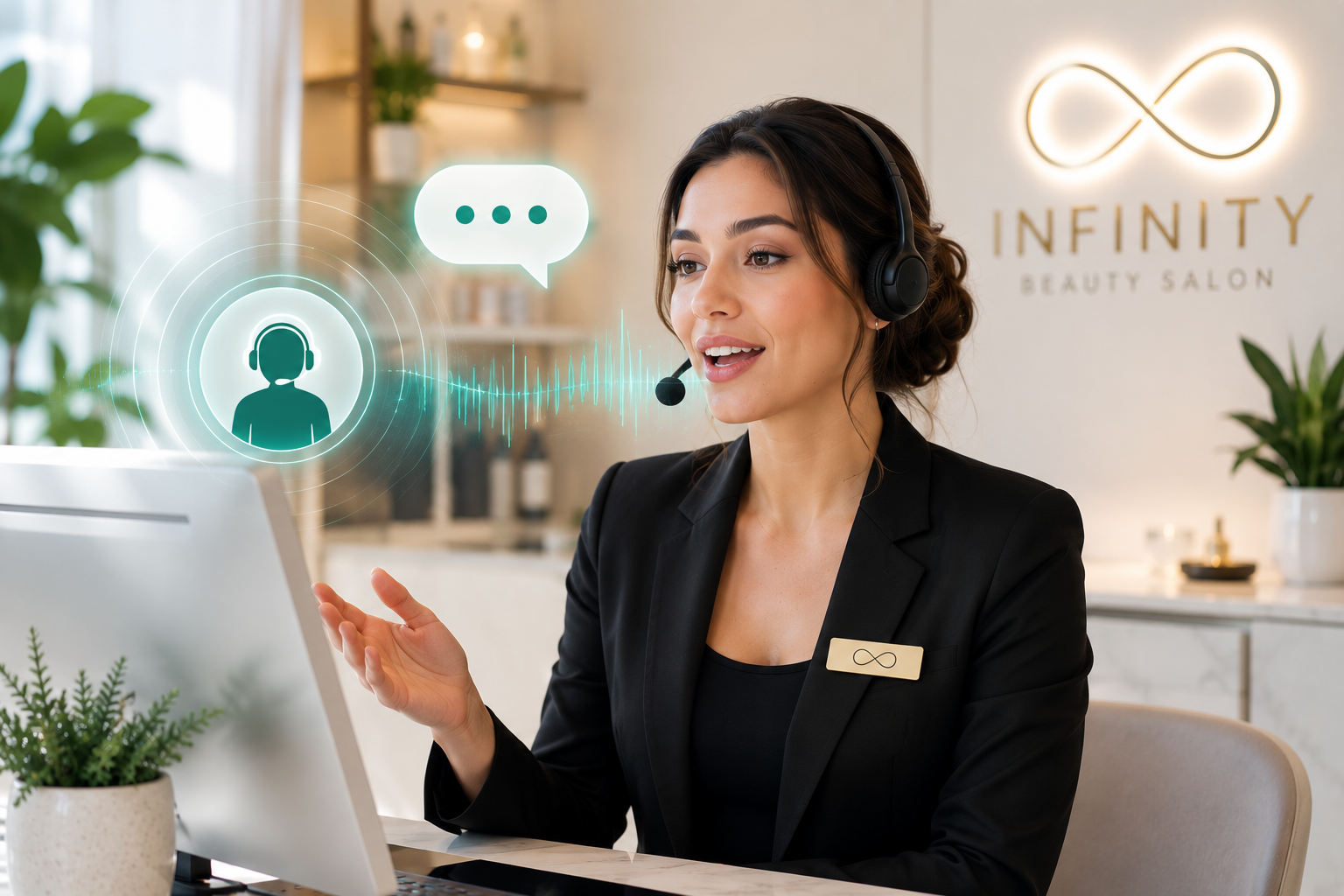 Infinity Beauty Salon Appointment Voice Agent.
